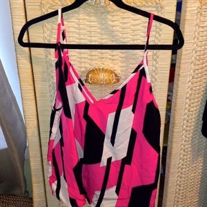 Black white and pink shein tank top